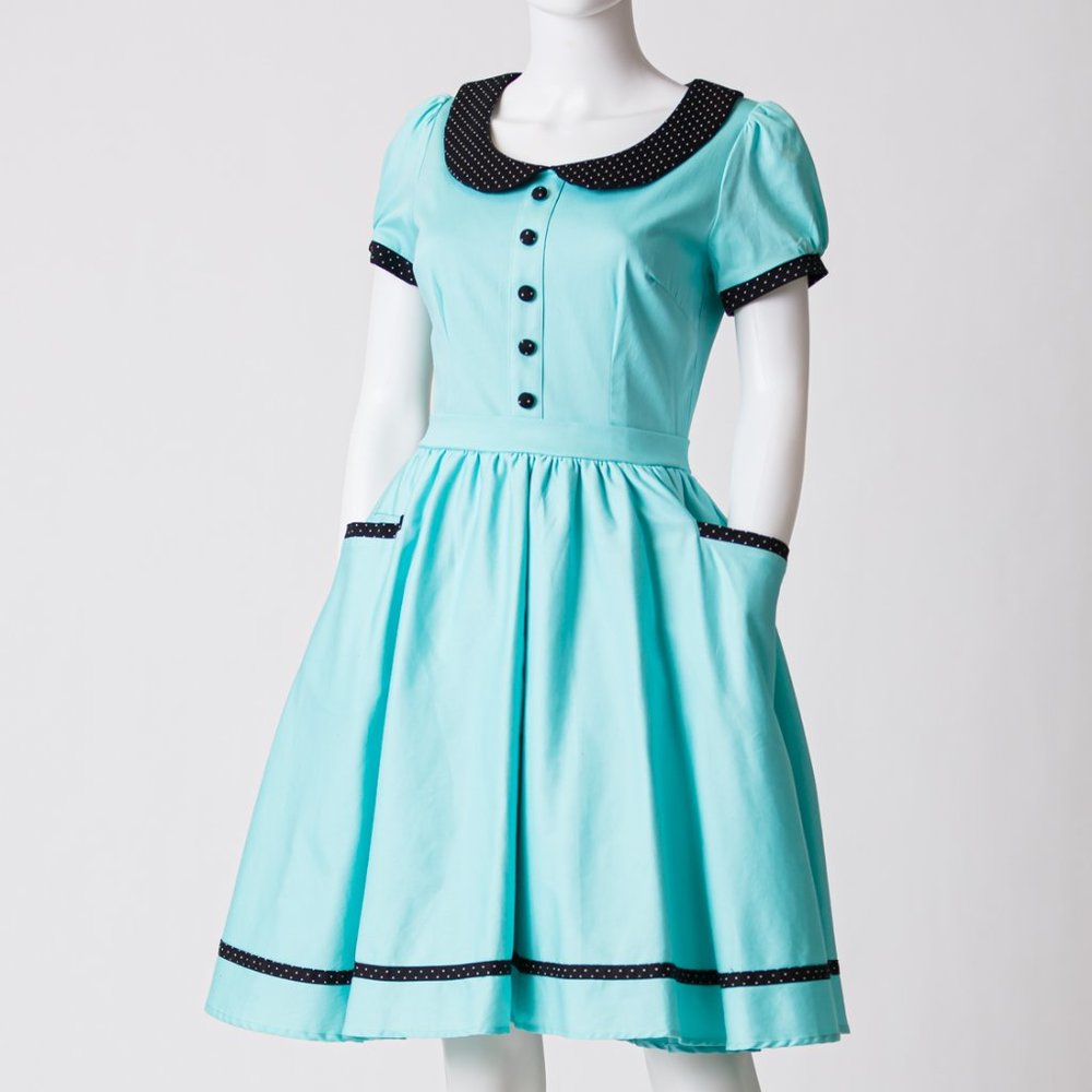 Pinup Couture Mint/Aqua country waitress dress